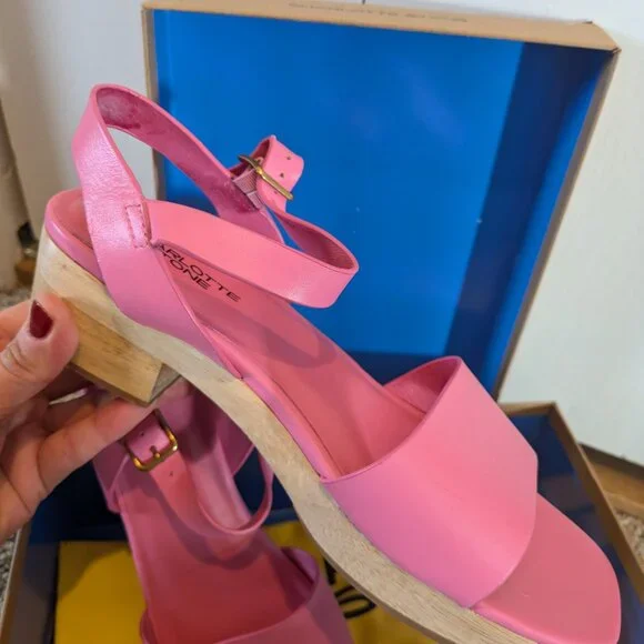 Charlotte Stone Pink Allie Clog Sandals - Picture 9 of 11